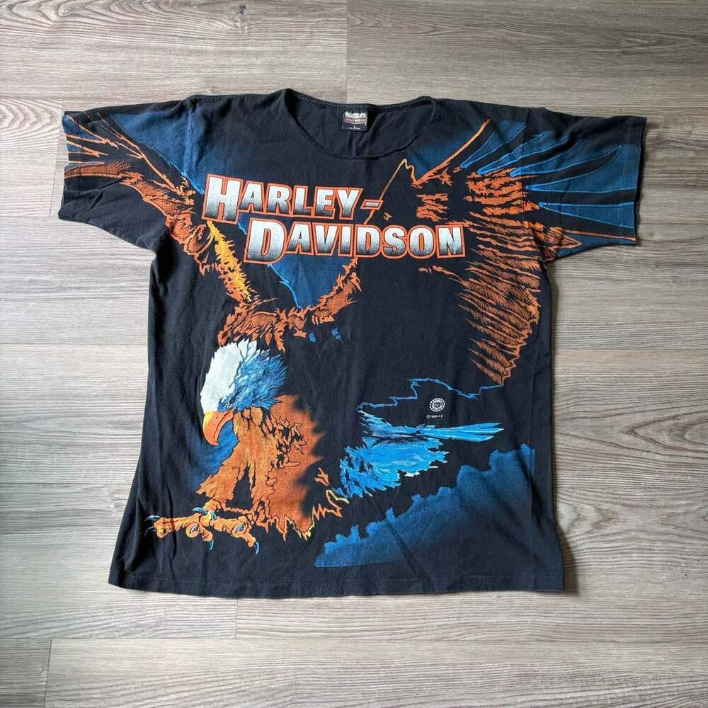 95 Harley Davidson Big Eagle Tee/Men's Large